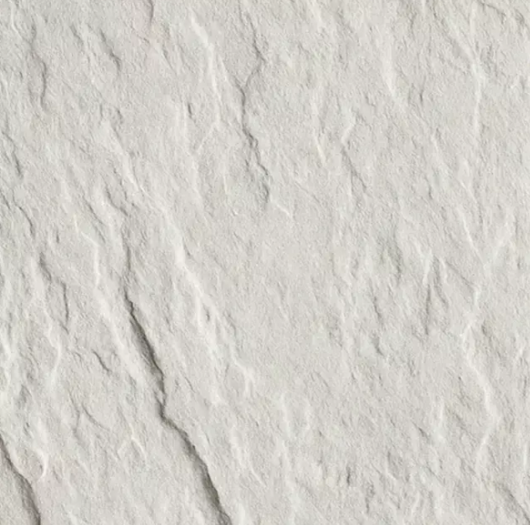 Revestimento Pedra Natural Branca 3mm · Fibra de vidro e pó de pedra natural